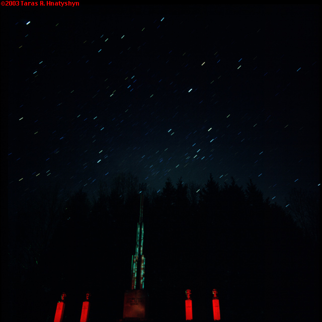 Monuments under the stars.