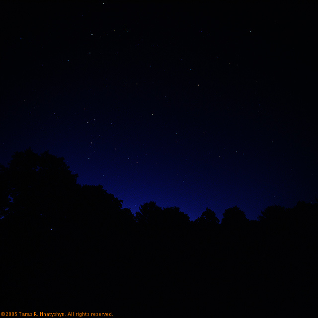 Perseus and Andromeda before dawn.